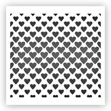 Heart Background 1 Stencil - Choose a Size - Laser-Cut Reusable Plastic