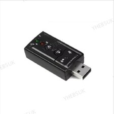 3D External 7.1 CH Channel USB Audio Sound Card Mic 3.5 Jack Stereo Headset 8H