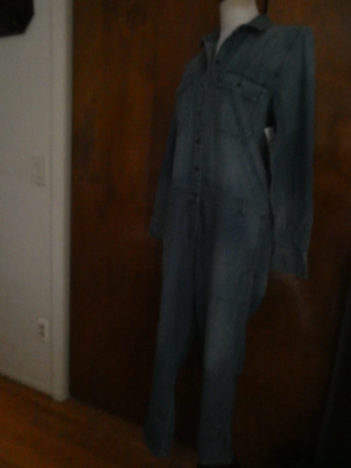 Mono de mezclilla Gap azul algodón manga larga jersey mediano Foto 2 de 4