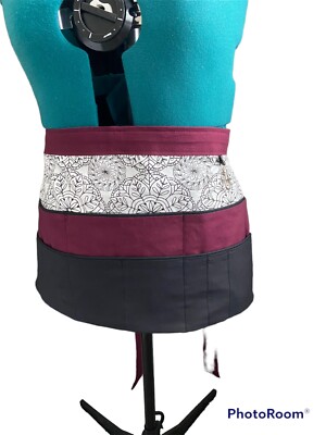 HALF APRON UTILITY SEWING CRAFTING VENDOR WAITER 10 POCKETS LINED HANDMADE