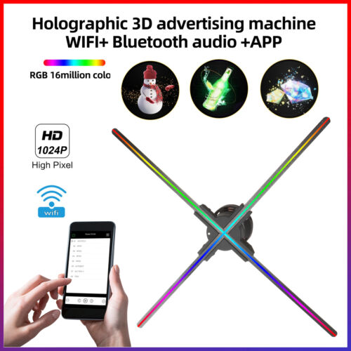 65 cm WiFi holographique projecteur holographique DEL ventilateur publicitaire holographique lecteur - Photo 1 sur 16