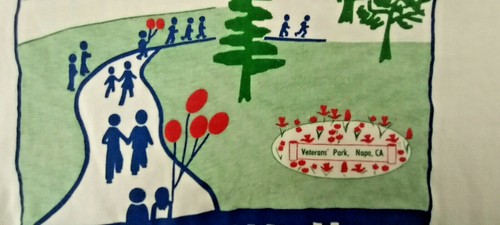 Vintage 1994 AIDS Walk Shirt Size Large Veterans Park Napa Valley - Picture 7 of 11