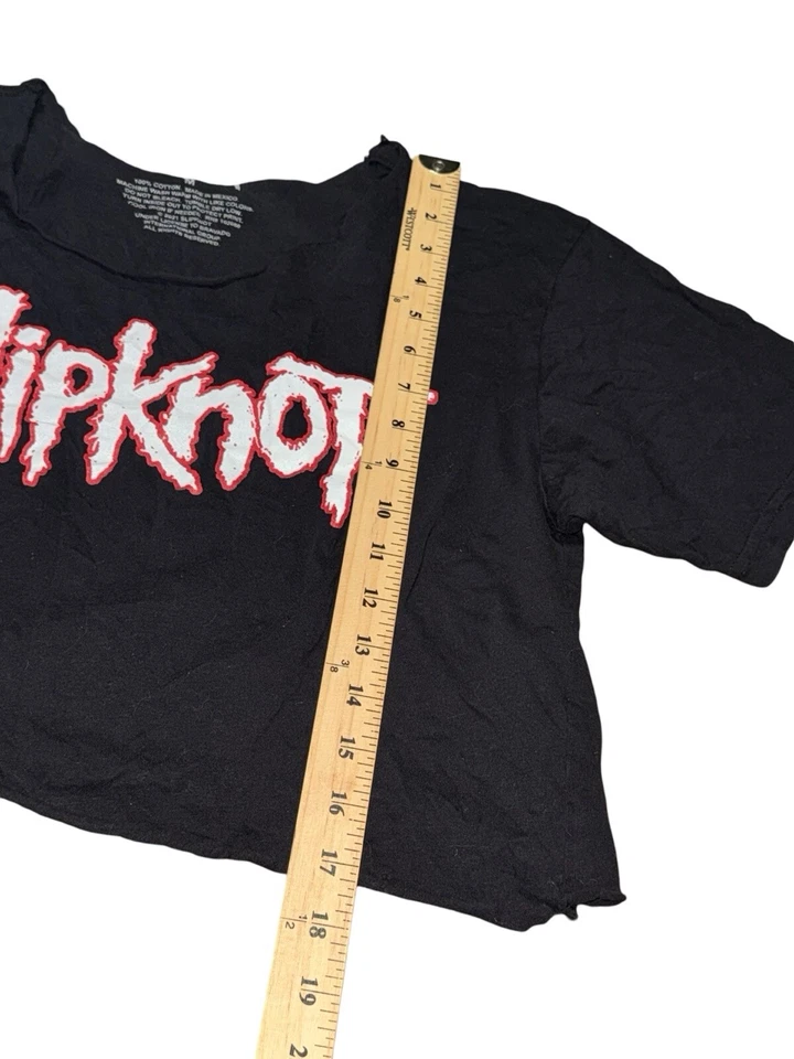 Slipknot T Shirt Womens M Metal Goth Band Merch Bravado Distressed Cut Off - Image 3 of 4