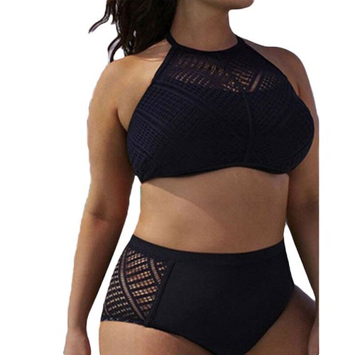 Dame Badeanzug Push Up Bikini Set High Waist Schwimmanzug Bademode Übergröße */ - Bild 15 von 33