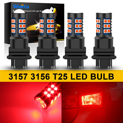 2PC 3157 LED Brake Stop Tail Light Bulbs Red for Chevy Silverado 1500 1999-2013
