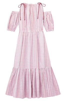 knee length dresses for ladies Pink Metallic Ombré Shine Dress main image 1