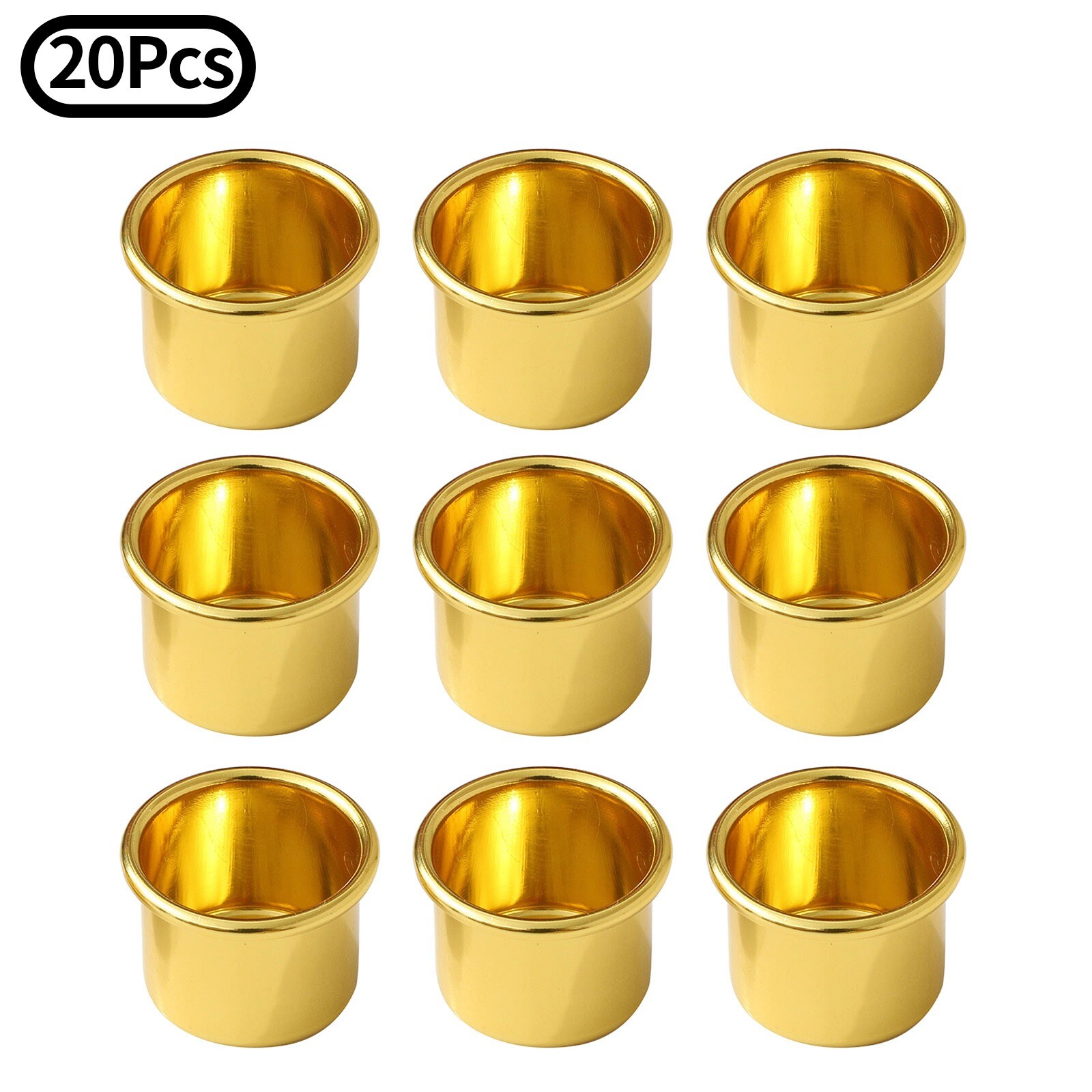 20Pcs Candle Cups Aluminum Cup Drip Protectors Candle Making Bowl