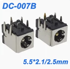 DC-007B DC Power Socket Female Connector Socket for Laptop 5.5*2.1/5.5*2.5MM