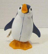 Vintage TOMY Plastic White Knob Wind Up Figure Walking Penguin