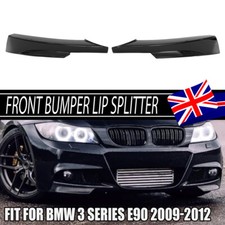 For BMW 3 Series E90 E91 M Sport Gloss Black Front Bumper Side Splitter 2009-12
