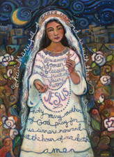 Hail Mary prayer Jesus Christ Christianity ceramic tile mural backsplash