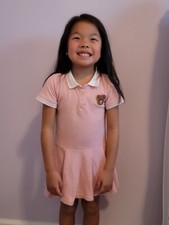 Girls Golf Tennis Dress Sets Short Sleeve Collared T-shirt Pleated Skirt Outfits