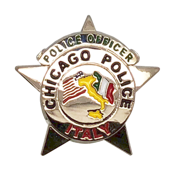 CHICAGO POLICE DEPARTMENT STAR LAPEL PIN: Italian without Glitter Seal