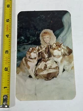 VTG Antique Gegloo Moposhoo Toklat Husky Copper Picture Postcard