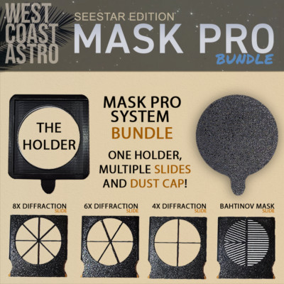 ZWO Seestar S50 - MASK PRO System Starter Bundle (Bahtinov, Diffraction, Cap)