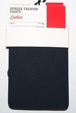 Ladies Navy Opaque Fashion Tights 1 Pair - XL or 1X/2X