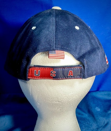 God Bless America USA Hat / Cap Adjustable by Colosseum Red White & Blue Flag - Picture 4 of 5