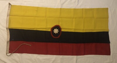 WM Flagge Vintage 40er Kolumbien Flagge 1856-1946 8 Punkt Stern 137cm 4'6 genäht