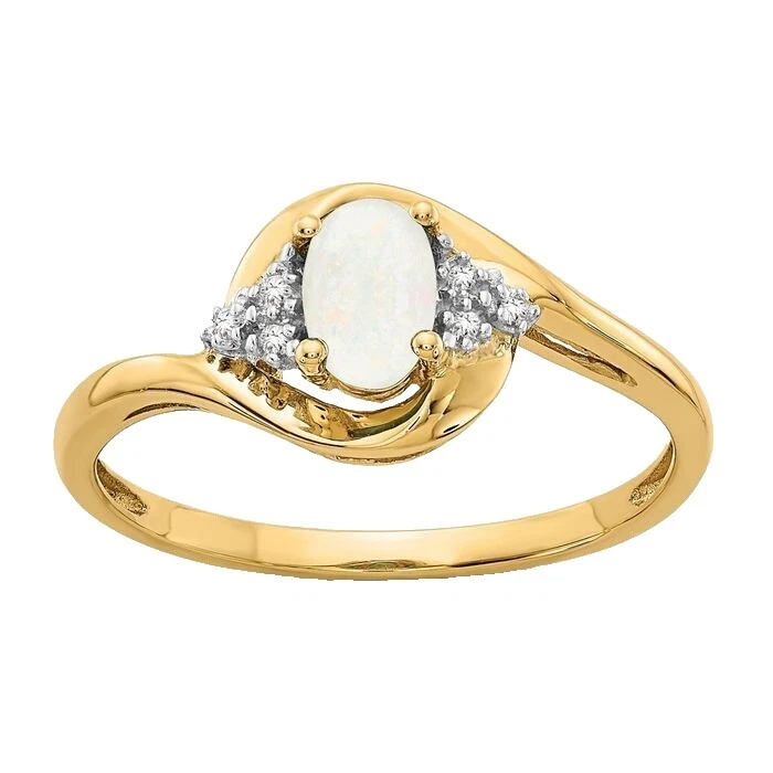 Chapado en oro Amarillo de belleza de ópalo Anillos de Moda