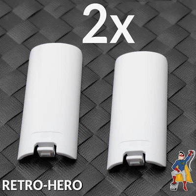 2x Batteriefach Deckel für Wii Fach Abdeckung Akku Klappe Remote Controller Weiß