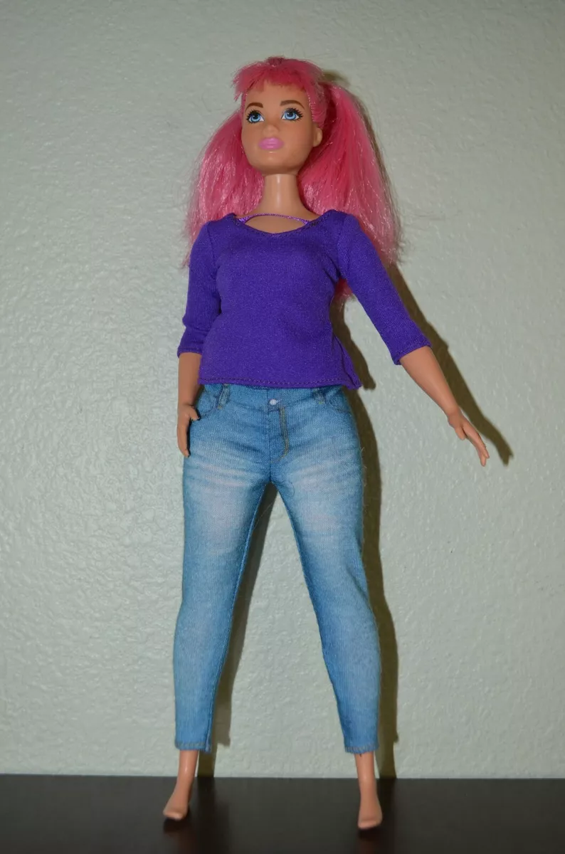 Barbie Doll Curvy Fashionista Pink Hair Daisy