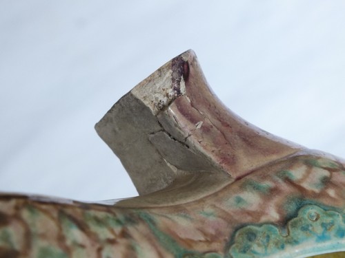 Ancien soulier en faïence fine dans le style du 18ème - Foto 6 di 7