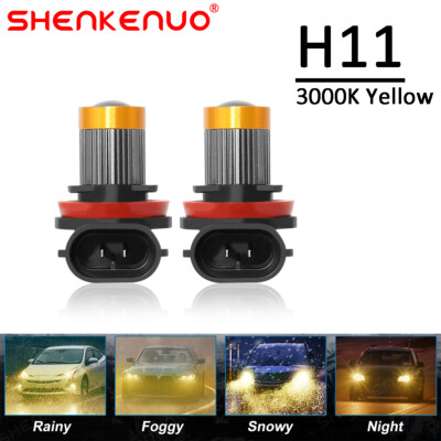 For Mitsubishi Lancer 2008-2015 3000K Yellow H11 H8 LED Fog Driving Light Bulbs