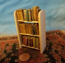 1-12 scale  DOLLHOUSE BOOKCASE WITH 24 "BOOKS" B25