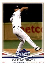2017 San Antonio Missions Grandstand 14 Kyle McGrath Louisville Kentucky KY Card