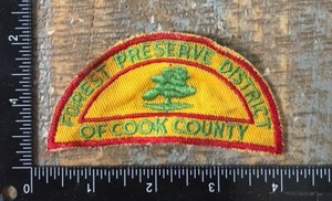 Vintage FOREST PRESERVE DISTRICT OF COOK COUNTY Illinois Sew-On Patch 1960s