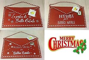 Christmas Natale Busta Letterina Babbo Natale In Panno Envelope For Santa Claus Ebay