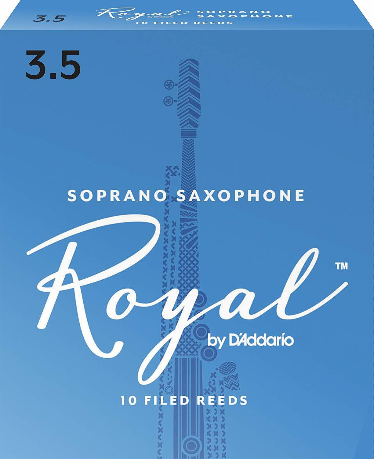 D'Addario Rico Royal 3.5# Reeds for Soprano Sax RIB1015 (10 Pack)