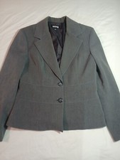 Kasper Women s Blazer Jacket Gray Size 10 Tailored Fit Two Button Careerwear