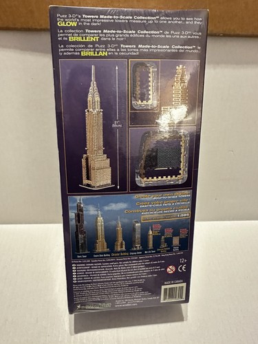 Puzz 3D CHRYSLER BUILDING American Radiator Building Puzzle Sealed Glow In Dark - Picture 3 of 3