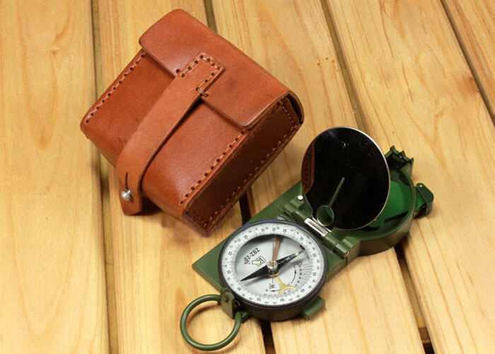 K.HATTORI コンパス KA Army Military Type 62 Compass North Arrow With Leather Pouch