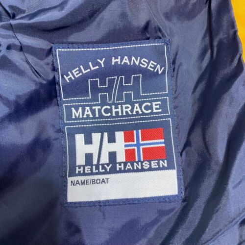 Giacca vela vintage Helly Hansen Match Race uomo S gialla blu foderata con cappuccio - Foto 14 di 18