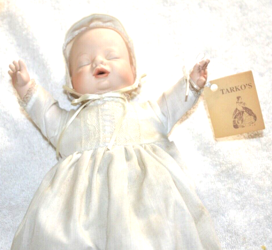 Tarko's Doll Co Porcelain Baby Doll Christening Dress. "Timothy