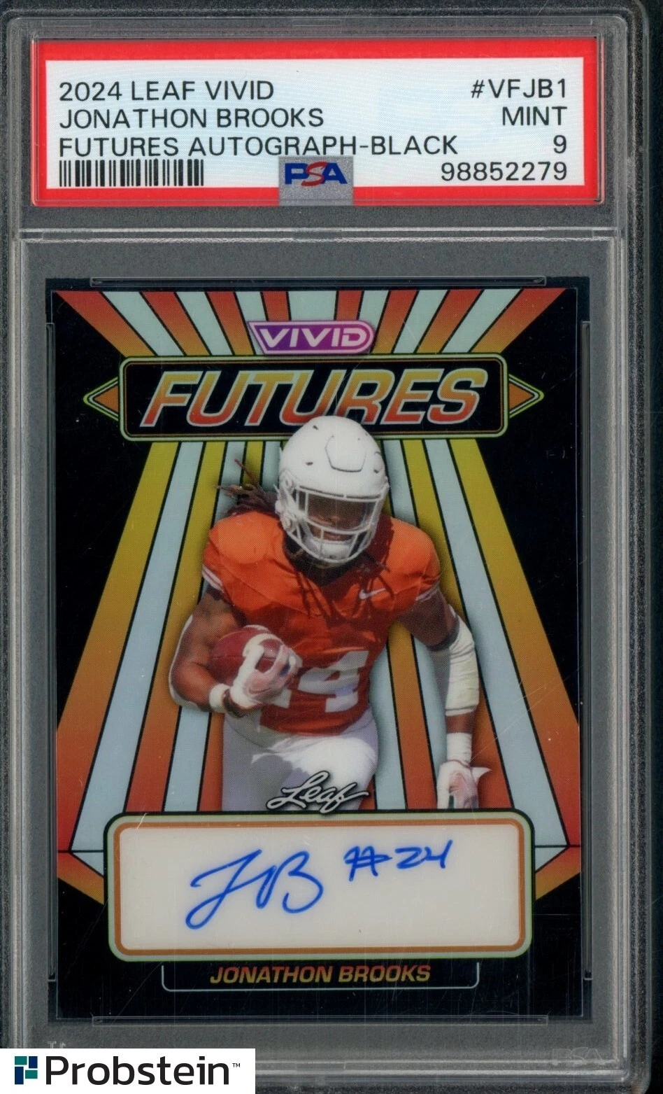 Jonathon Brooks Leaf Vivid Vivid Futures Autographs #VFJB1 Black