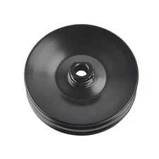 Black 2 Groove Power Steering Pump Pulley For GM Chevy Saginaw V-Belt Key Way
