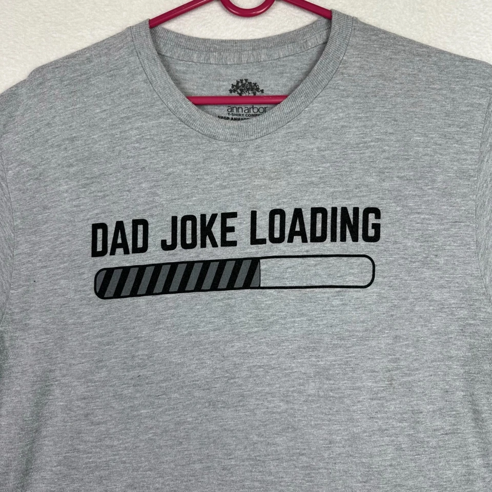 Camiseta Dad Joke Loading Ann Arbor Adulto Grande Divertida Gris Manga Corta Foto 2 de 4