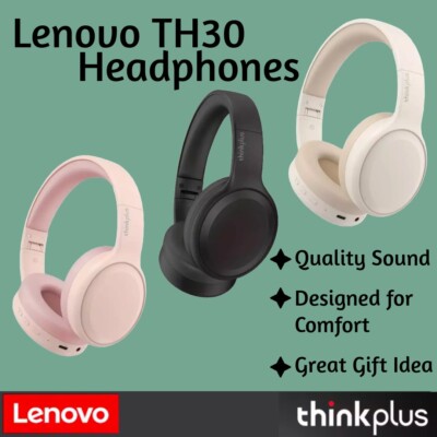Lenovo Thinkplus TH30 Wireless Headphones Over Ear Earphones