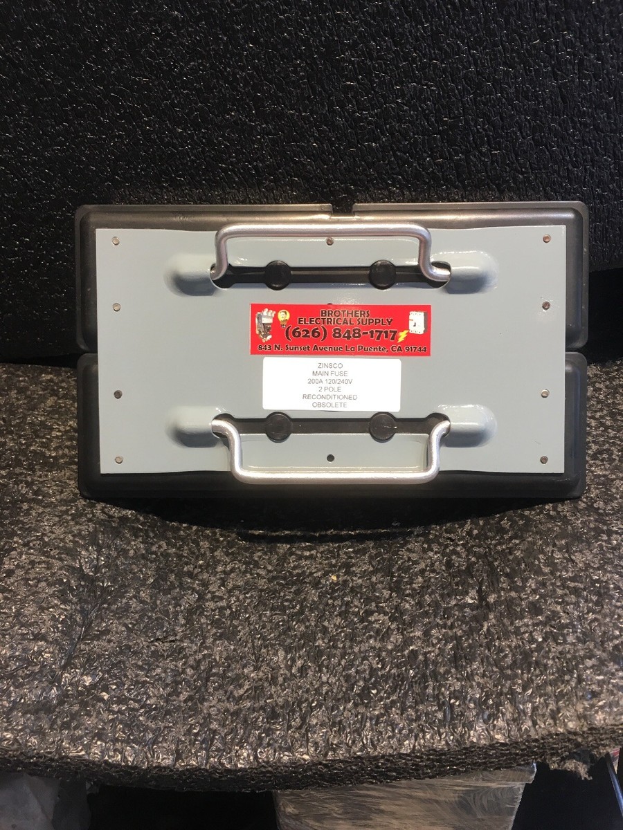 Zinsco 200 amp 120/240v 2 Pole Fusible Pullout And Fuse 175A | eBay