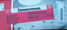 Zimmermann Sport 400.1420.50 - Rear Disc Brake Rotor, Pair (2)