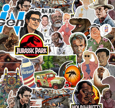 25 Jurassic Park Stickers- Matte Vinyl - Movie Sci-Fi Lost World Dinosaur