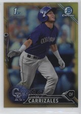 2016 Bowman Chrome Prospects Gold Refractor 41/50 Omar Carrizales #BCP58 3q5