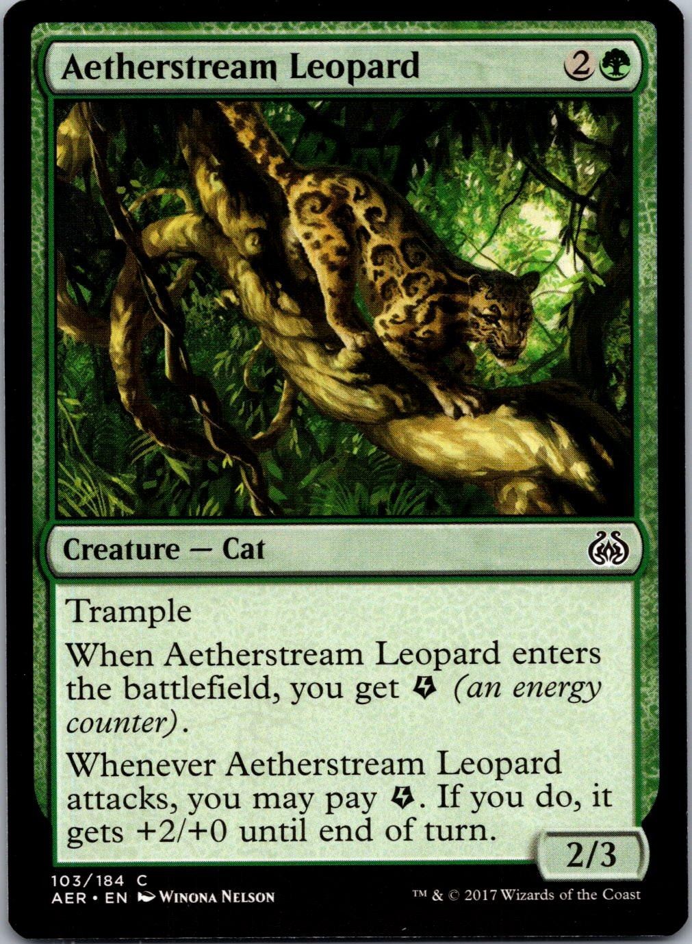 Aetherstream Leopard 103 C Aether Revolt Magic: The Gathering Near Mint