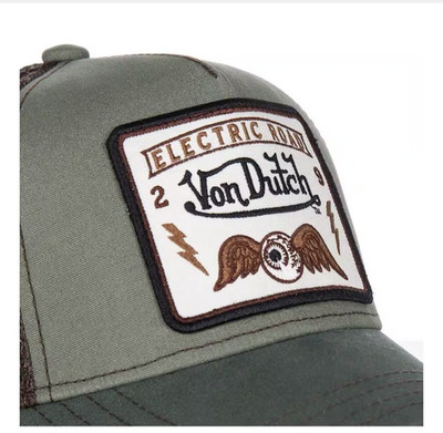 Basecap Herren khaki grün braun Von Dutch Mesh Cap Electric Road