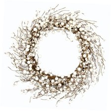 Winter Wreaths for Front Door 20 Inch Artificial Winter Wreath White Berry