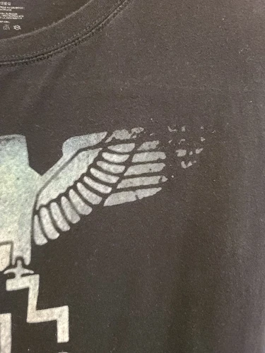 Vintage Y2K Rammstein Deutschland Eagle Logo Heavy Metal Band Tee T-Shirt 2XL - Picture 7 of 13