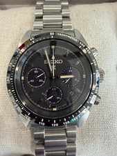 Seiko Men's 39mm Speedtimer Solar Chronograph Black Dial Watch - SSC819